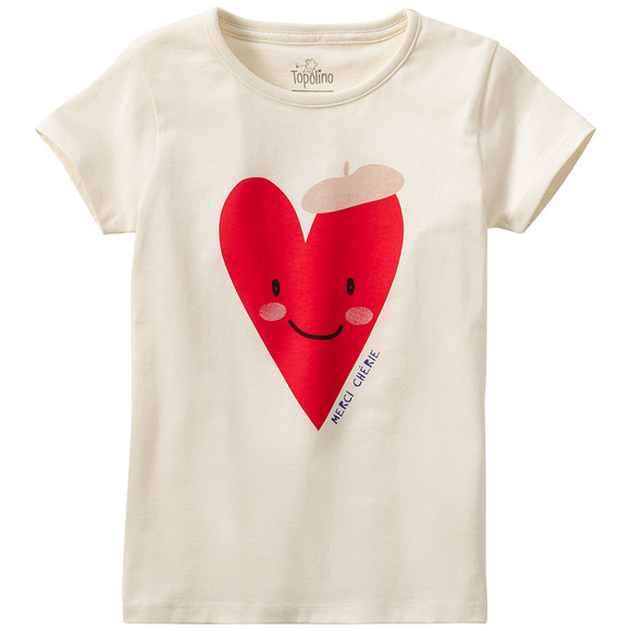Mädchen T-Shirt mit Herz-Motiv