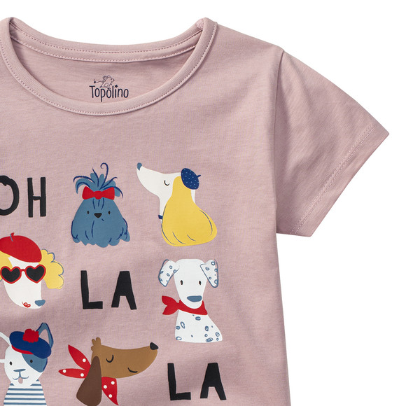Mädchen T-Shirt mit Hunde-Motiv