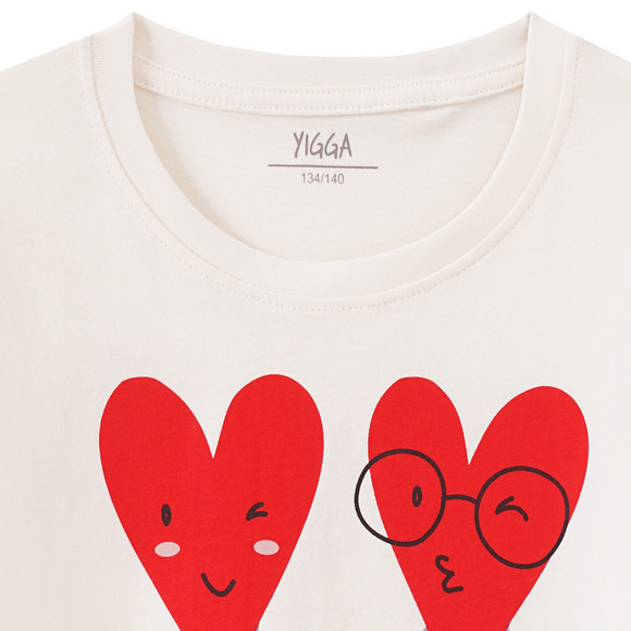 Mädchen T-Shirt mit Herz-Motiv