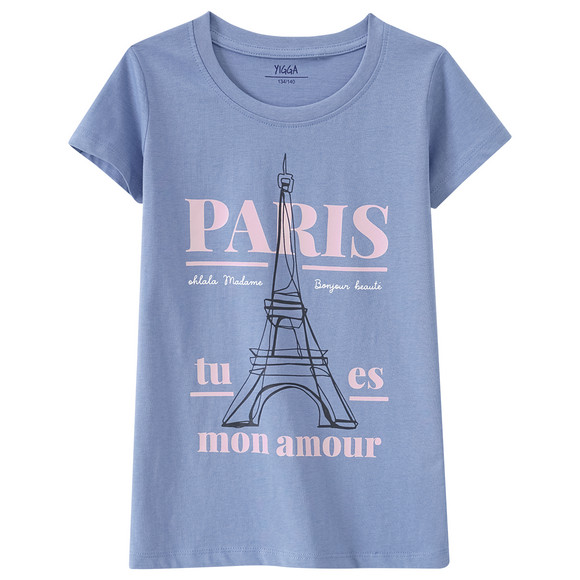 Mädchen T-Shirt mit Eiffelturm-Motiv