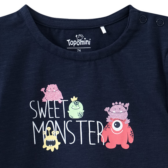 Baby T-Shirt mit Monster-Print