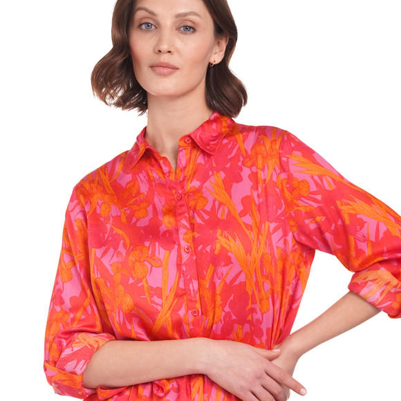 Damen Hemdkleid mit floralem Muster