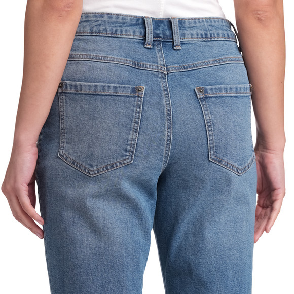 Damen Straight-Jeans im Cropped-Style