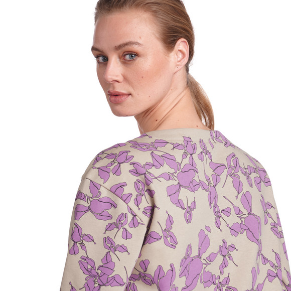 Damen Sweatshirt mit Blumen-Print