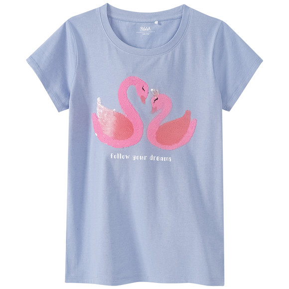 Mädchen T-Shirt mit Wendepailletten