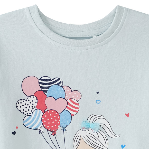 Mädchen T-Shirt mit Print-Applikation