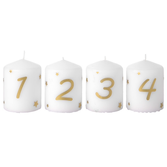 4 Stumpenkerzen