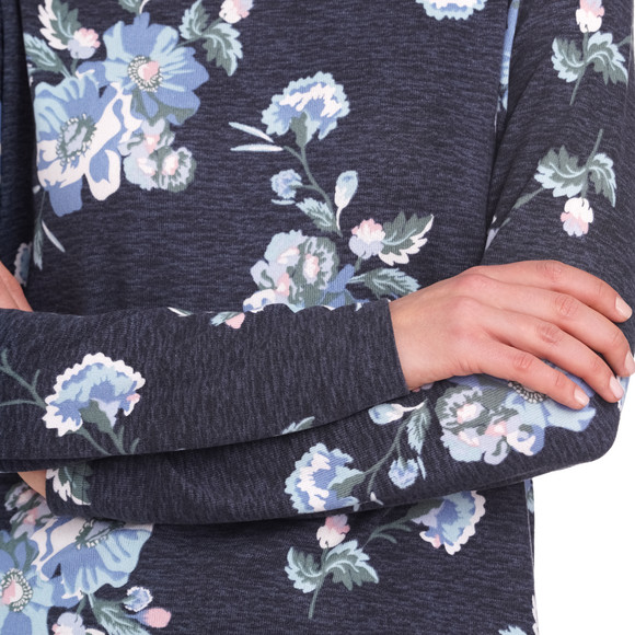 Damen Langarmshirt mit Blumen-Print