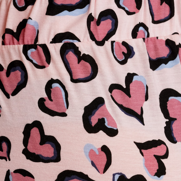 Damen Schlafhose mit Herzchen-Print