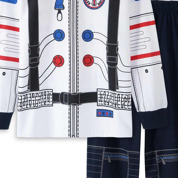 Jungen Schlafanzug in Astronauten-Optik