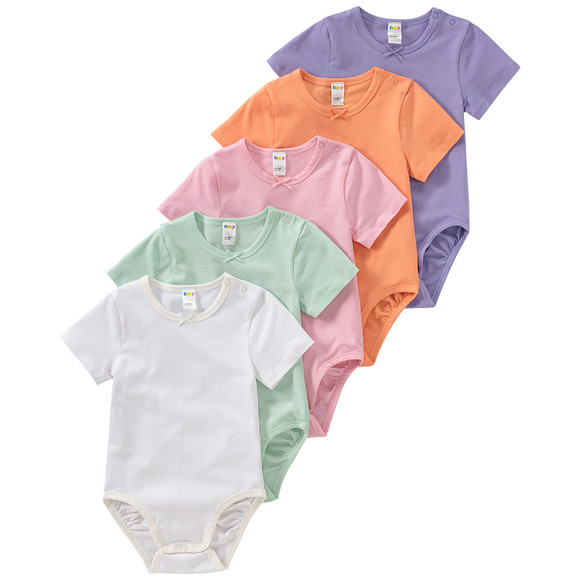 5 Baby Bodys in verschiedenen Farben