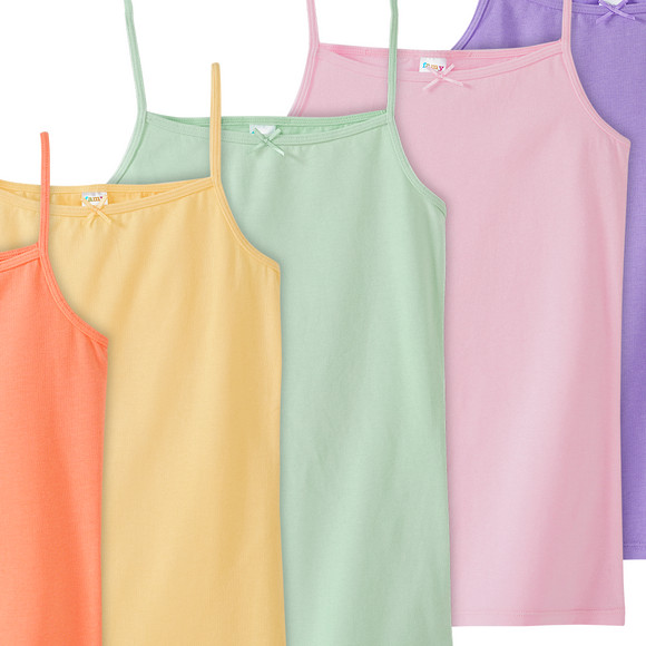 5 Mädchen Unterhemden in verschiedenen Farben