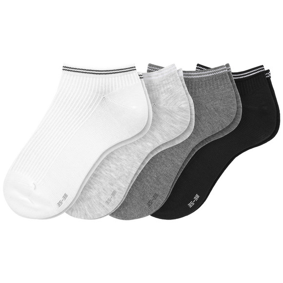 4 Paar Damen Sneaker-Socken aus Viskose-Mix