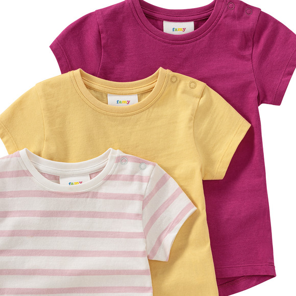 3 Baby T-Shirts in verschiedenen Dessins