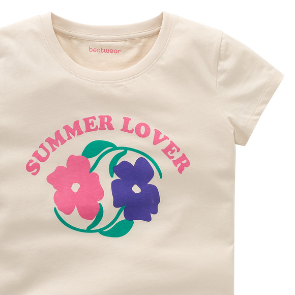 Mädchen T-Shirt mit Blumen-Print