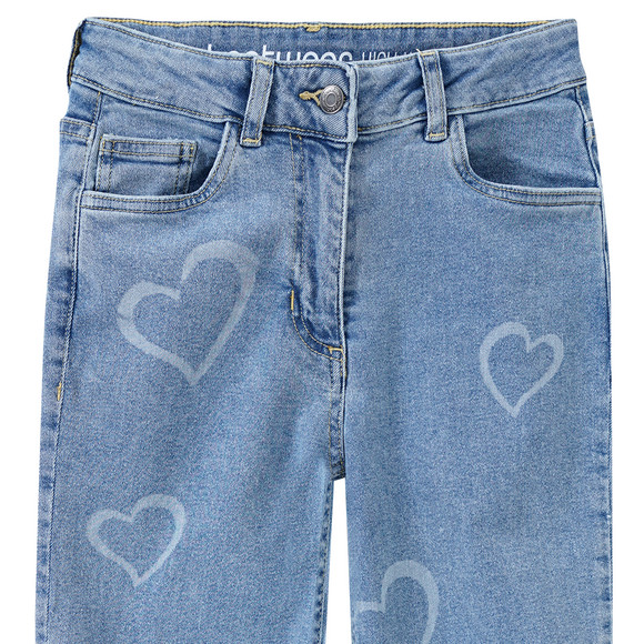 Mädchen Jeans mit Herz-Print