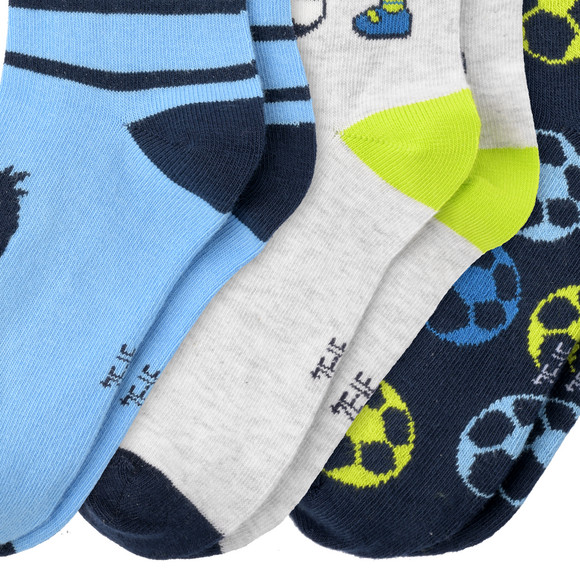3 Paar Jungen Socken mit Fußball-Motiven