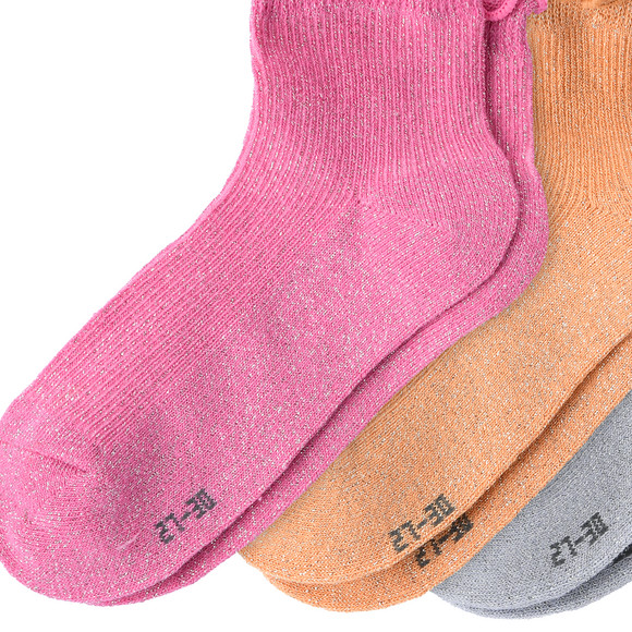 3 Paar Mädchen Socken mit Glitzer