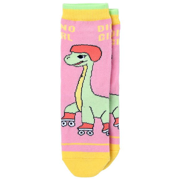 1 Paar Mädchen Socken mit Dino-Motiv