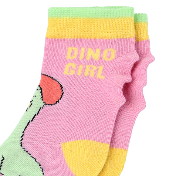 1 Paar Mädchen Socken mit Dino-Motiv
