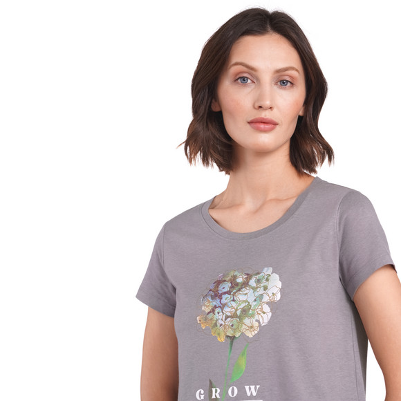 Damen T-Shirt mit Blumen-Print