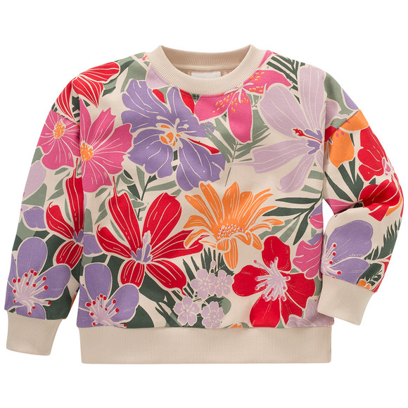 Mädchen Sweatshirt mit Blumen allover