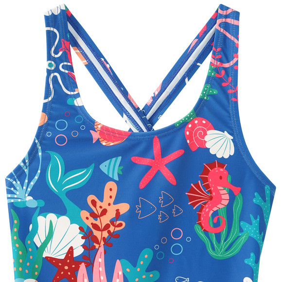 Mädchen Badeanzug mit Meerestiere-Motiv