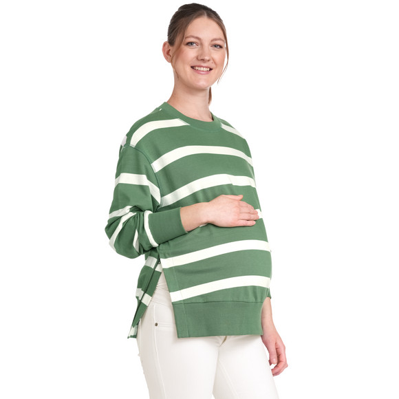 Damen Umstands-Sweatshirt mit Streifen