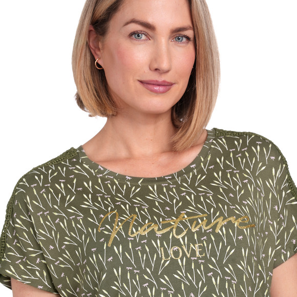 Damen T-Shirt mit Glitzer-Print