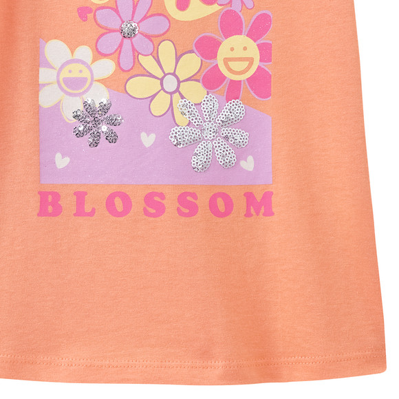 Mädchen T-Shirt mit Blumen-Print