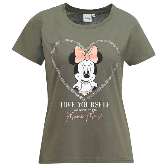 Minnie Maus T-Shirt  mit Glitzersteinchen