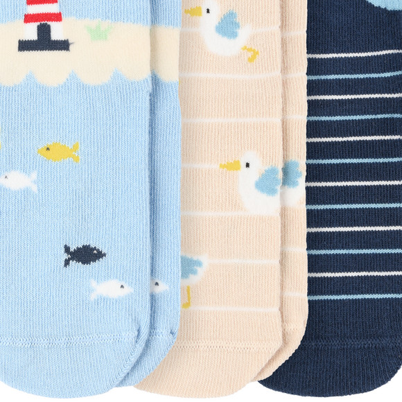 3 Paar Baby Socken mit Meer-Motiven