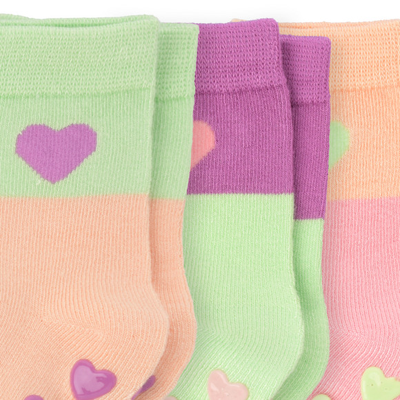 3 Paar Baby Stoppersocken im Farb-Mix