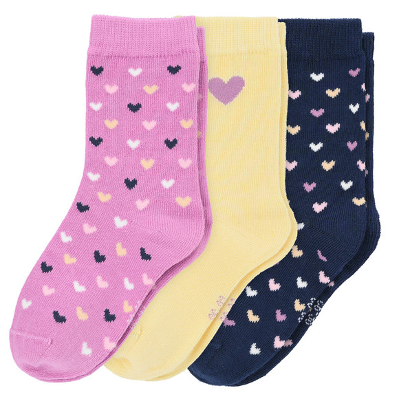 3 Paar Baby Socken mit Herzen