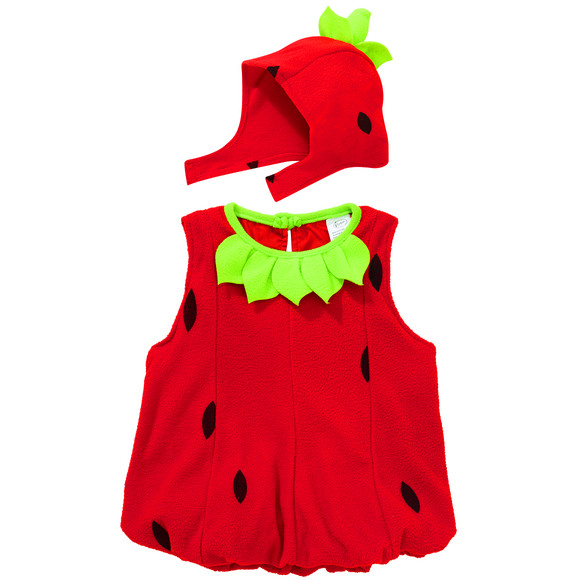 Kostüm-Set Erdbeere mit Haube