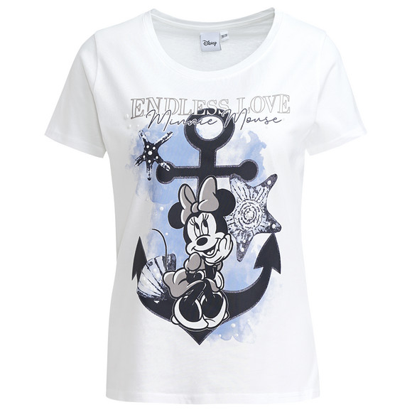 Minnie Maus T-Shirt mit glitzerndem Print