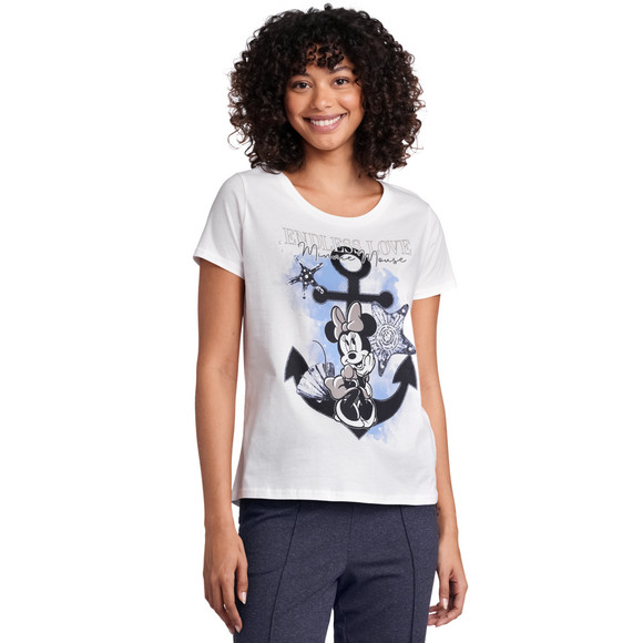 Minnie Maus T-Shirt mit glitzerndem Print