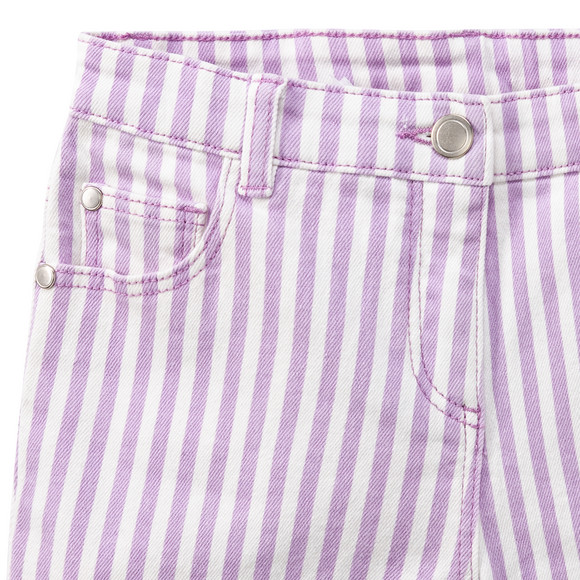 Mädchen Jeans-Shorts mit Streifen