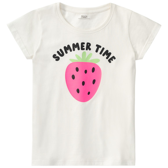Mädchen T-Shirt mit Neon-Print