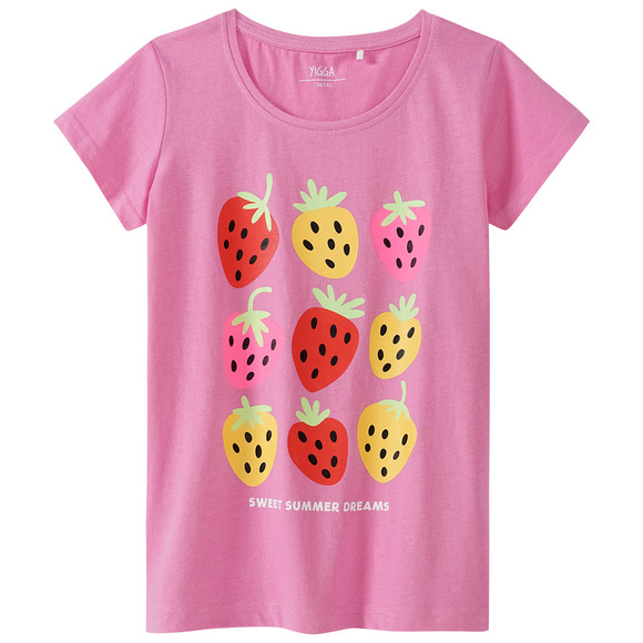 Mädchen T-Shirt mit Neon-Print
