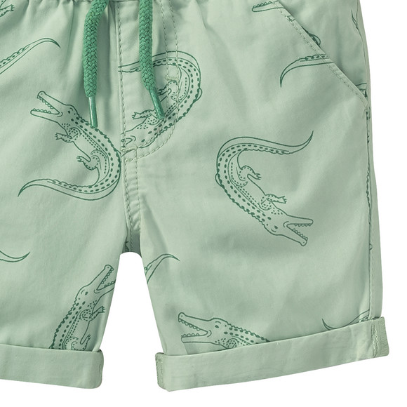 Baby Shorts mit Krokodil-Print