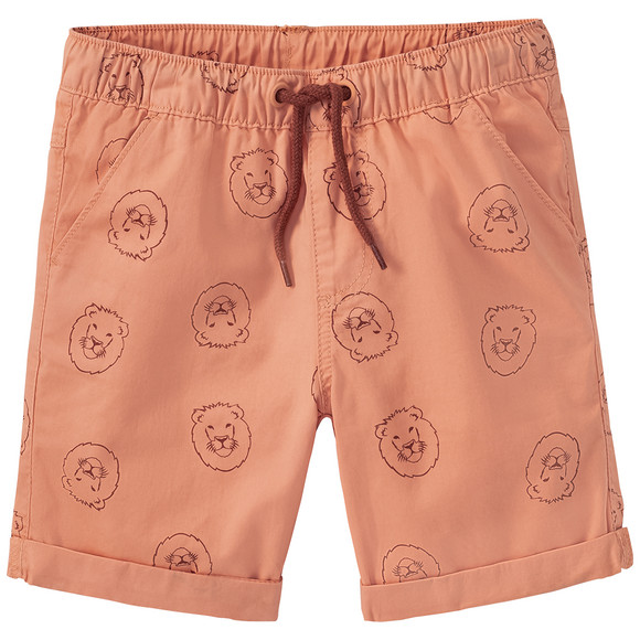 jungen-shorts-mit-loewen-print-orange.html