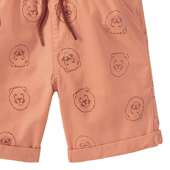 Jungen Shorts mit Löwen-Print