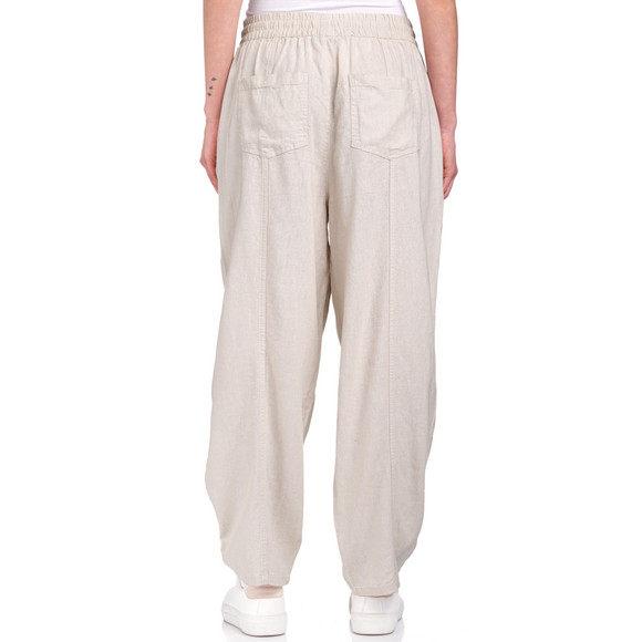 AMDOLE Damenhose Baumwolle-Leinen - Lässige Hose Mit Bedruckten Taschen Für Sommer