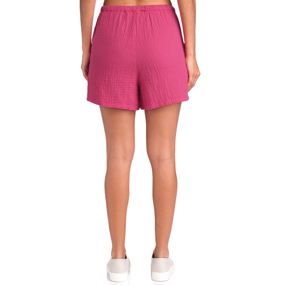Damen Musselin-Shorts in Unifarben