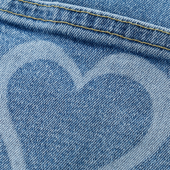 Mädchen Jeans-Shorts mit Herzen