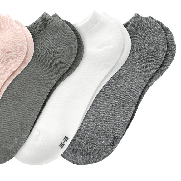 5 Paar Damen Sneaker-Socken in Unifarben