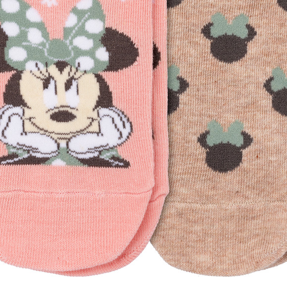 2 Paar Minnie Maus Sneaker-Socken mit Motiven