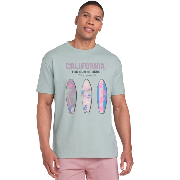 Herren T-Shirt mit großem Surfer-Print