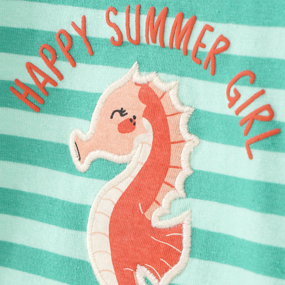 Baby T-Shirt mit Seepferdchen-Motiv